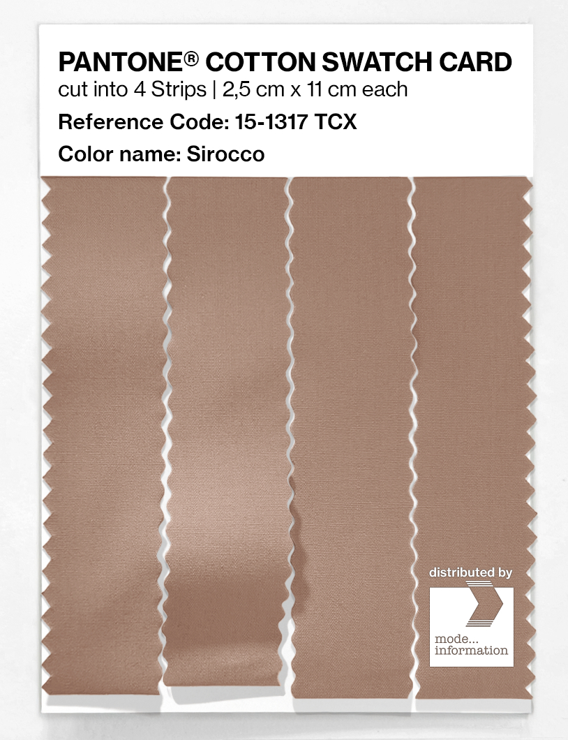 Product image 3 of the product “PANTONE® COTTON SWATCH CARD 15-1317 TCX Sirocco ”