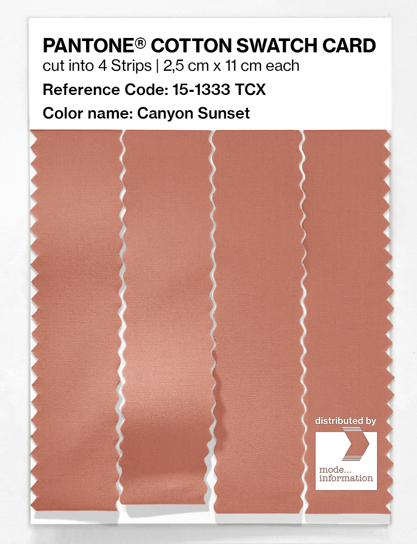 Product image 3 of the product “PANTONE® COTTON SWATCH CARD 15-1333 TCX Canyon Sunset ”