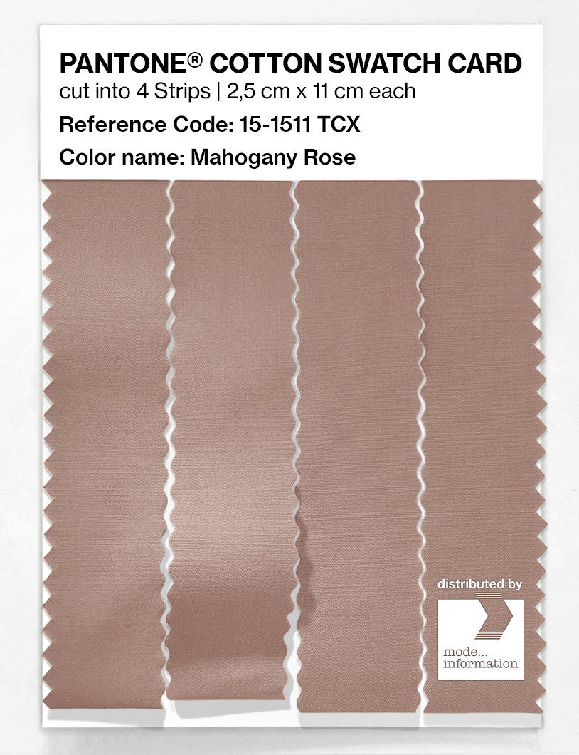 Product image 3 of the product “PANTONE® COTTON SWATCH CARD 15-1511 TCX Mahogany Rose ”