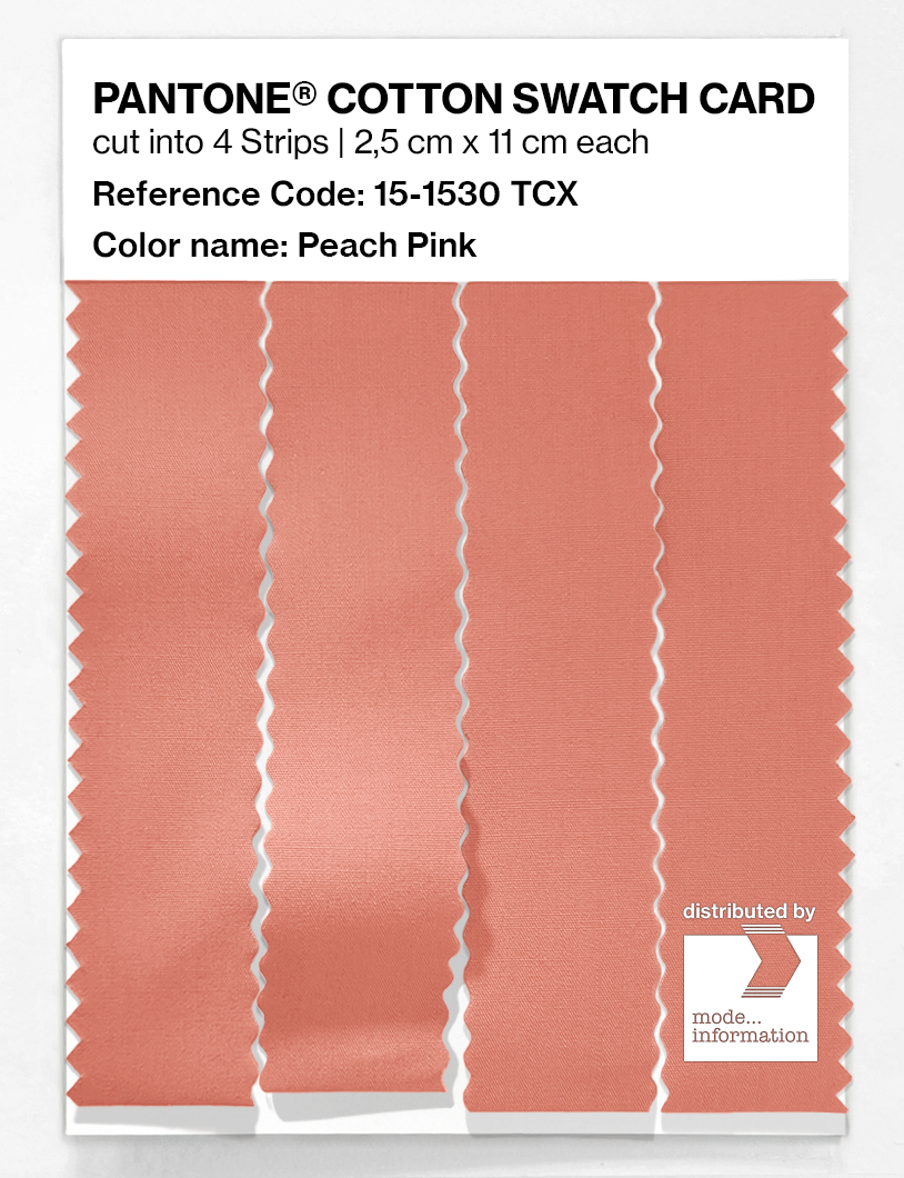 Product image 3 of the product “PANTONE® COTTON SWATCH CARD 15-1530 TCX Peach Pink ”