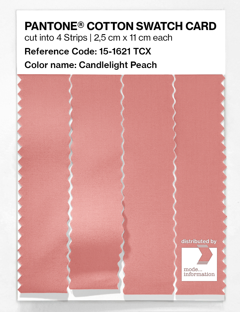 Product image 3 of the product “PANTONE® COTTON SWATCH CARD 15-1621 TCX Candlelight Peach ”