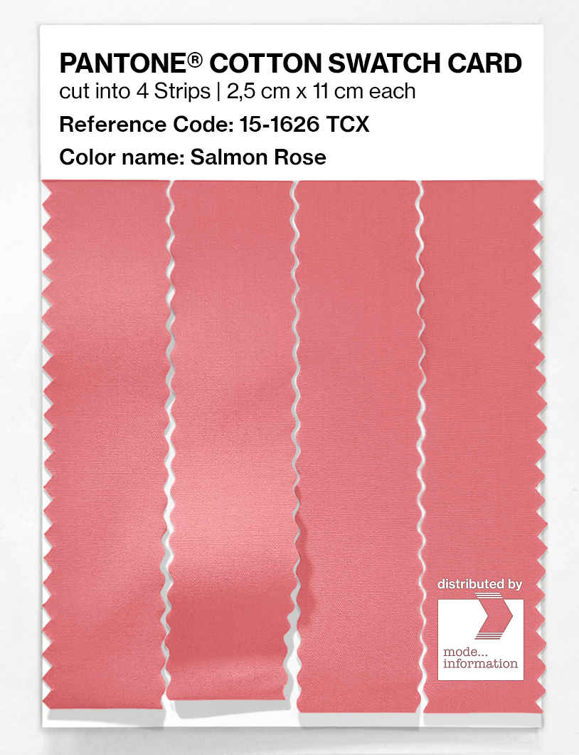 Product image 3 of the product “PANTONE® COTTON SWATCH CARD 15-1626 TCX Salmon Rose ”