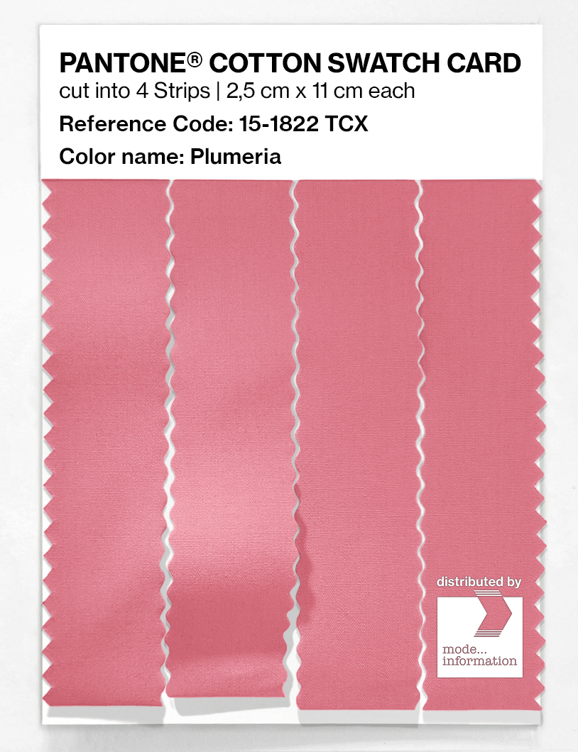 Product image 3 of the product “PANTONE® COTTON SWATCH CARD 15-1822 TCX Plumeria ”