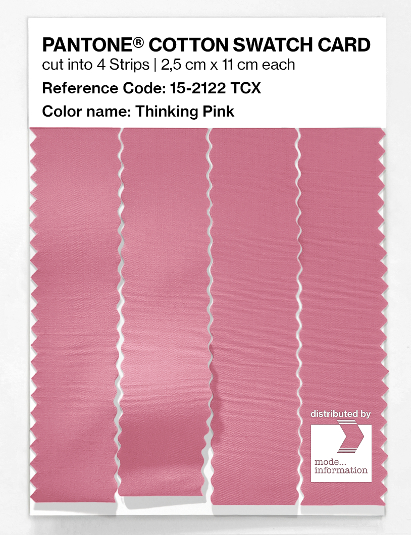 Product image 3 of the product “PANTONE® COTTON SWATCH CARD 15-2122 TCX Thinking Pink ”