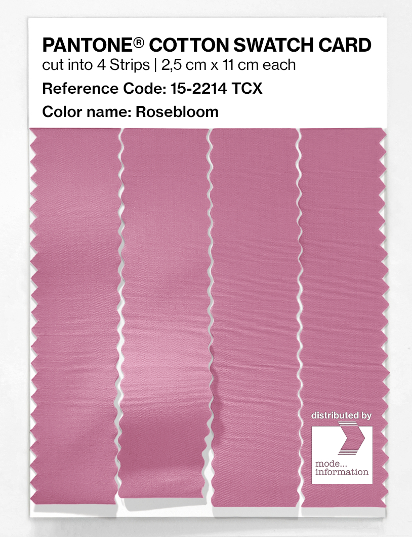 Product image 3 of the product “PANTONE® COTTON SWATCH CARD 15-2214 TCX Rosebloom ”