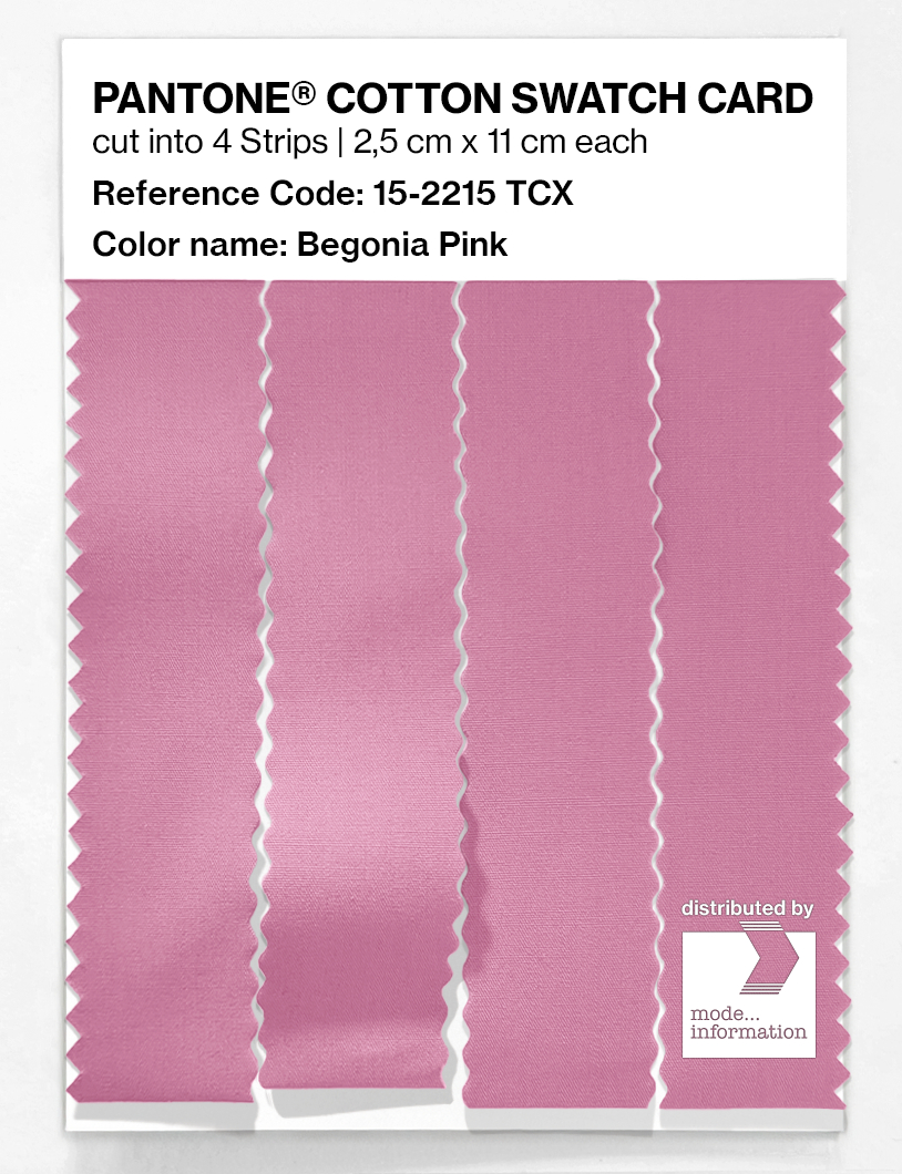 Product image 3 of the product “PANTONE® COTTON SWATCH CARD 15-2215 TCX Begonia Pink ”