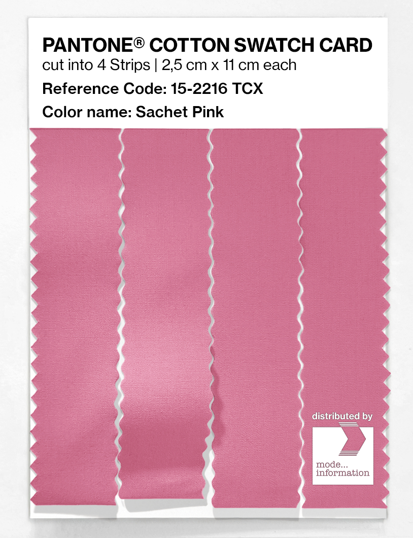 Product image 3 of the product “PANTONE® COTTON SWATCH CARD 15-2216 TCX Sachet Pink ”