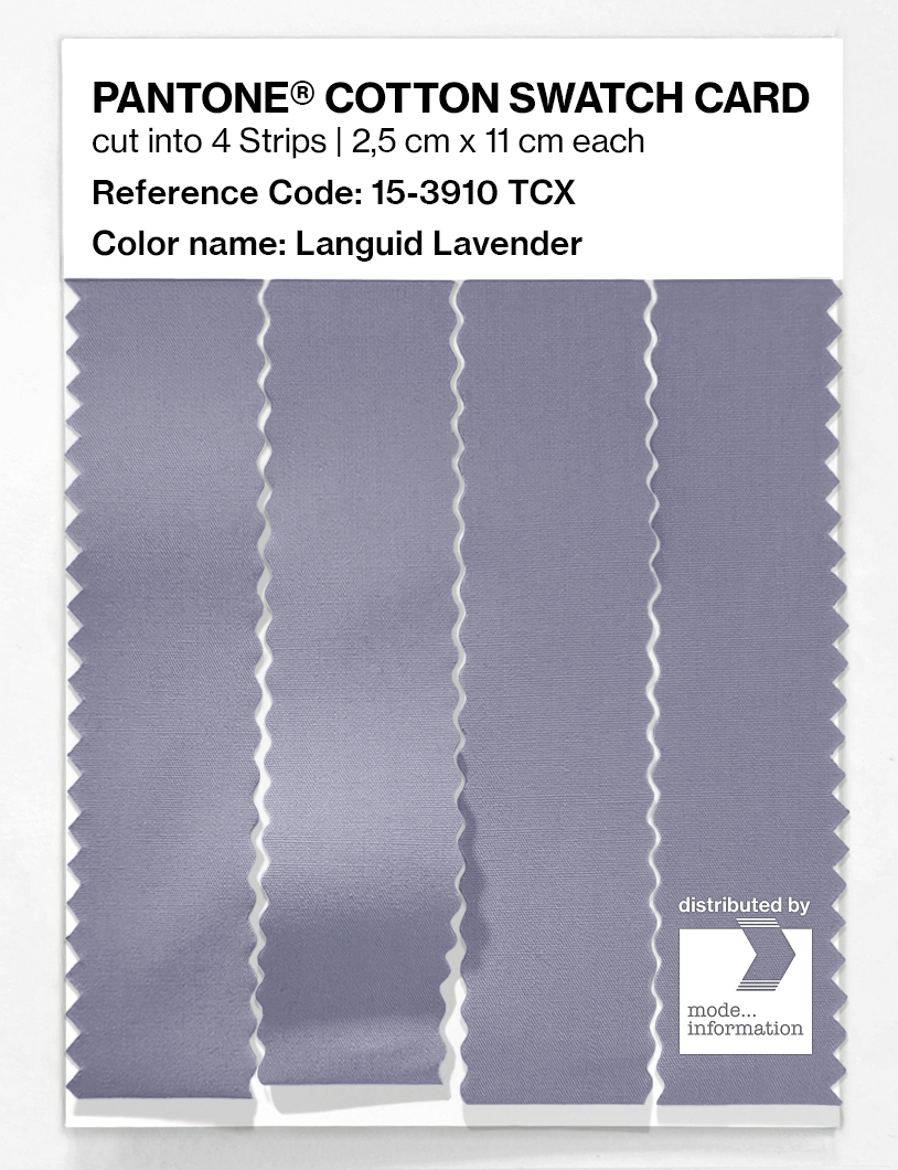 Product image 3 of the product “PANTONE® COTTON SWATCH CARD 15-3910 TCX Languid Lavender ”