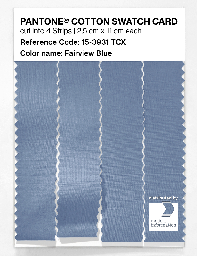 Product image 3 of the product “PANTONE® COTTON SWATCH CARD 15-3931 TCX Fairview Blue ”