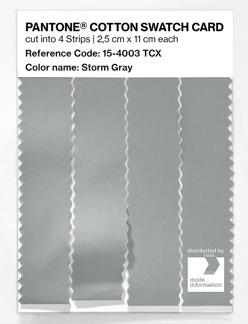 Product image 3 of the product “PANTONE® COTTON SWATCH CARD 15-4003 TCX Storm Gray ”