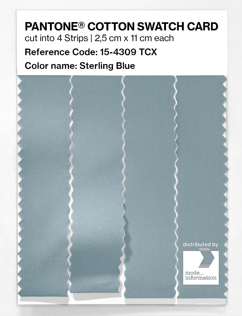 Product image 3 of the product “PANTONE® COTTON SWATCH CARD 15-4309 TCX Sterling Blue ”