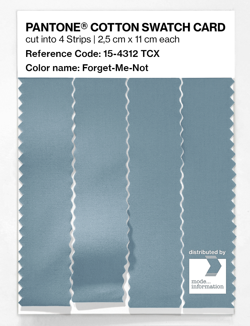 Product image 3 of the product “PANTONE® COTTON SWATCH CARD 15-4312 TCX Forget-Me-Not ”