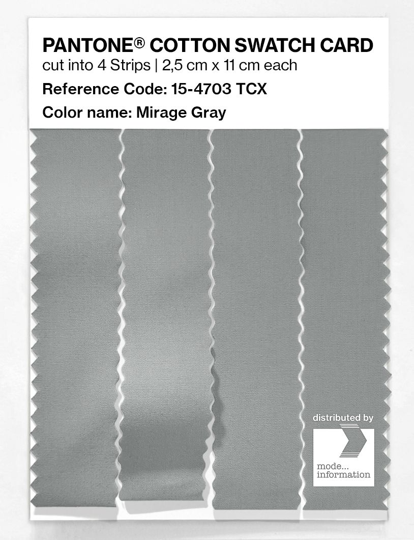 Product image 3 of the product “PANTONE® COTTON SWATCH CARD 15-4703 TCX Mirage Gray ”