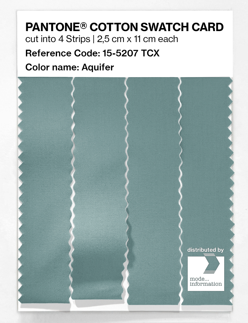 Product image 3 of the product “PANTONE® COTTON SWATCH CARD 15-5207 TCX Aquifer ”
