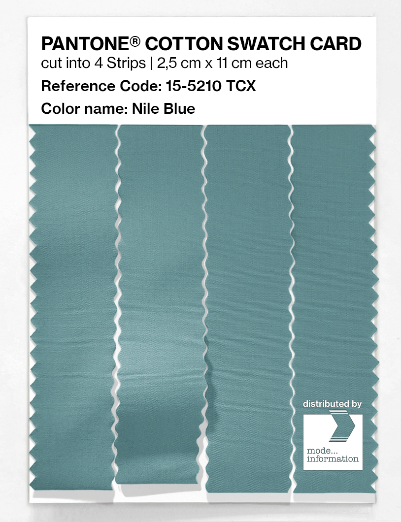 Product image 3 of the product “PANTONE® COTTON SWATCH CARD 15-5210 TCX Nile Blue ”