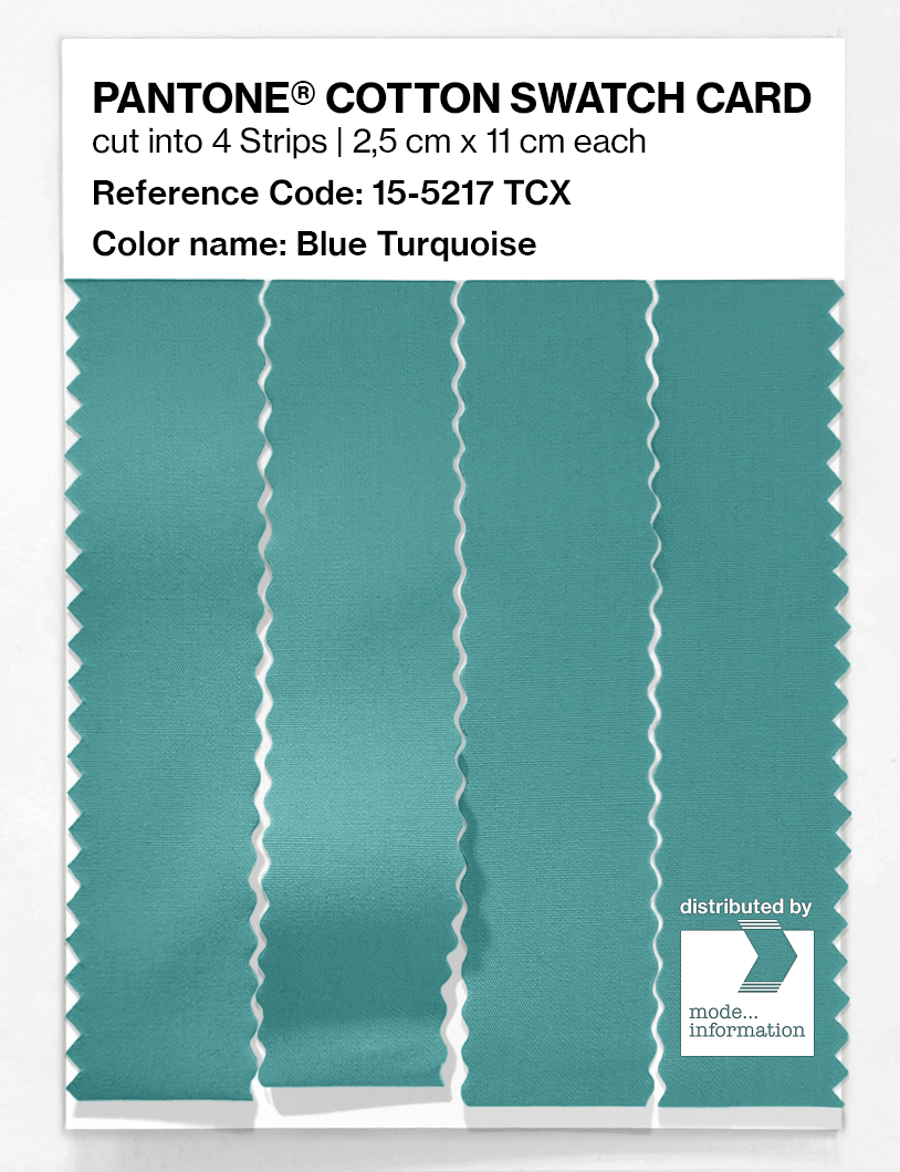 Product image 3 of the product “PANTONE® COTTON SWATCH CARD 15-5217 TCX Blue Turquoise ”