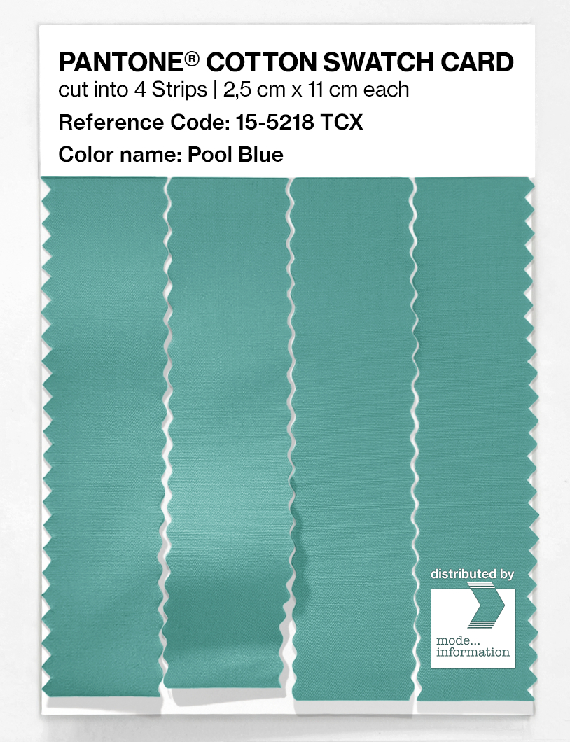 Product image 3 of the product “PANTONE® COTTON SWATCH CARD 15-5218 TCX Pool Blue ”