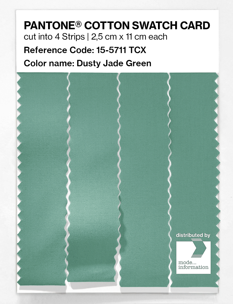 Product image 3 of the product “PANTONE® COTTON SWATCH CARD 15-5711 TCX Dusty Jade Green ”