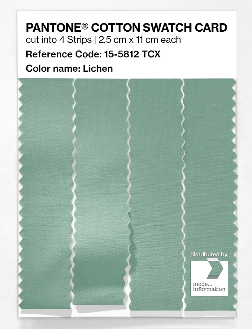 Product image 3 of the product “PANTONE® COTTON SWATCH CARD 15-5812 TCX Lichen ”
