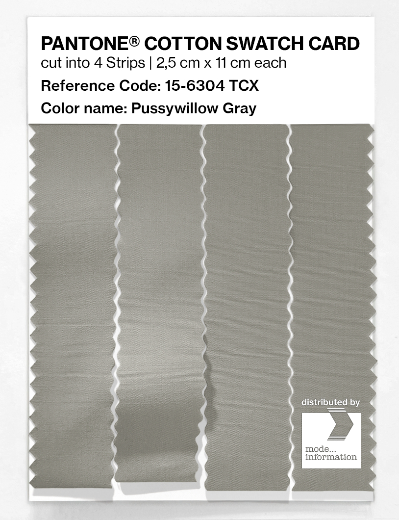 Product image 3 of the product “PANTONE® COTTON SWATCH CARD 15-6304 TCX Pussywillow Gray ”