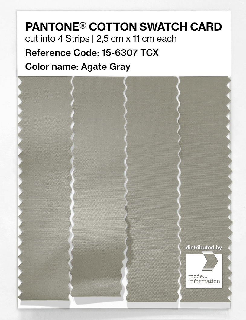 Product image 3 of the product “PANTONE® COTTON SWATCH CARD 15-6307 TCX Agate Gray ”