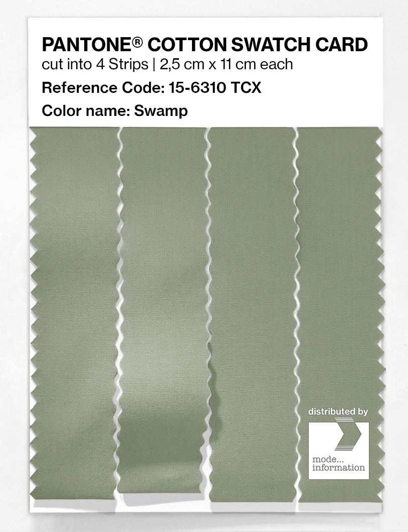 Product image 3 of the product “PANTONE® COTTON SWATCH CARD 15-6310 TCX Swamp ”
