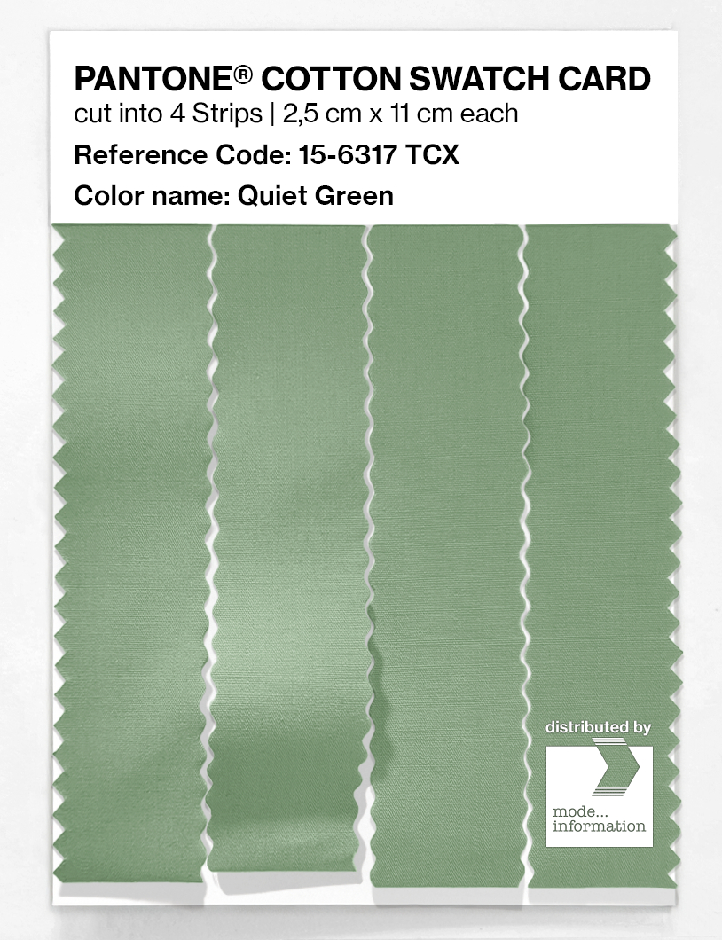 Product image 3 of the product “PANTONE® COTTON SWATCH CARD 15-6317 TCX Quiet Green ”