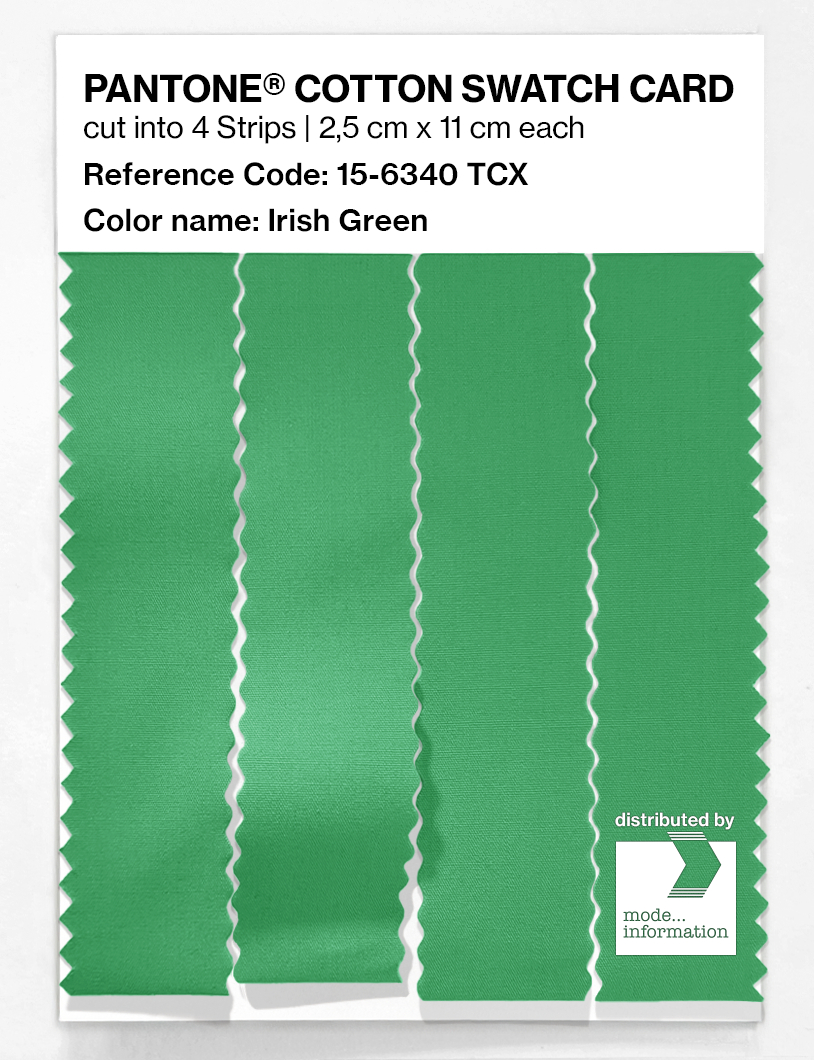 Product image 3 of the product “PANTONE® COTTON SWATCH CARD 15-6340 TCX Irish Green ”
