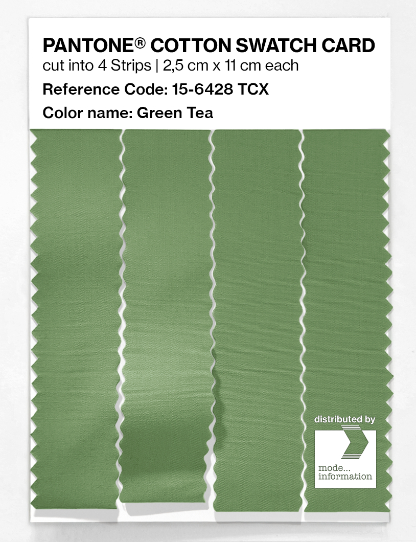 Product image 3 of the product “PANTONE® COTTON SWATCH CARD 15-6428 TCX Green Tea ”