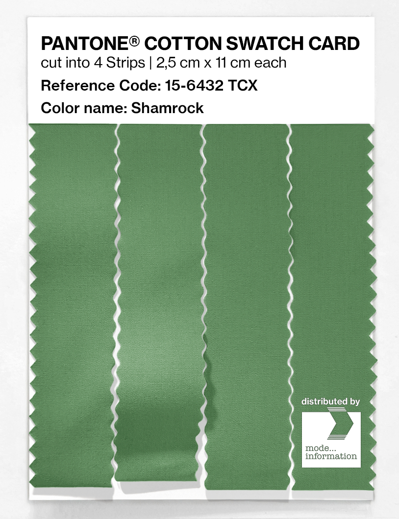 Product image 3 of the product “PANTONE® COTTON SWATCH CARD 15-6432 TCX Shamrock ”