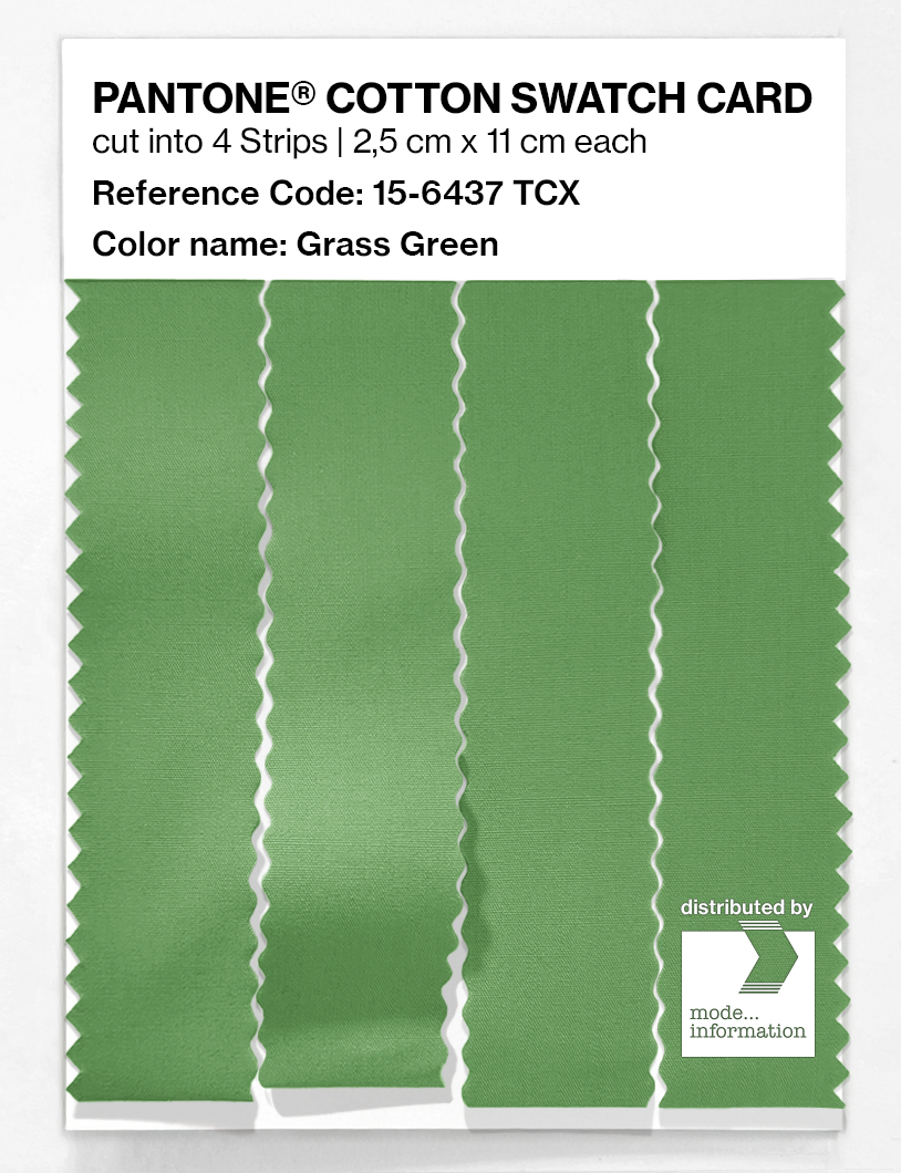 Product image 3 of the product “PANTONE® COTTON SWATCH CARD 15-6437 TCX Grass Green ”