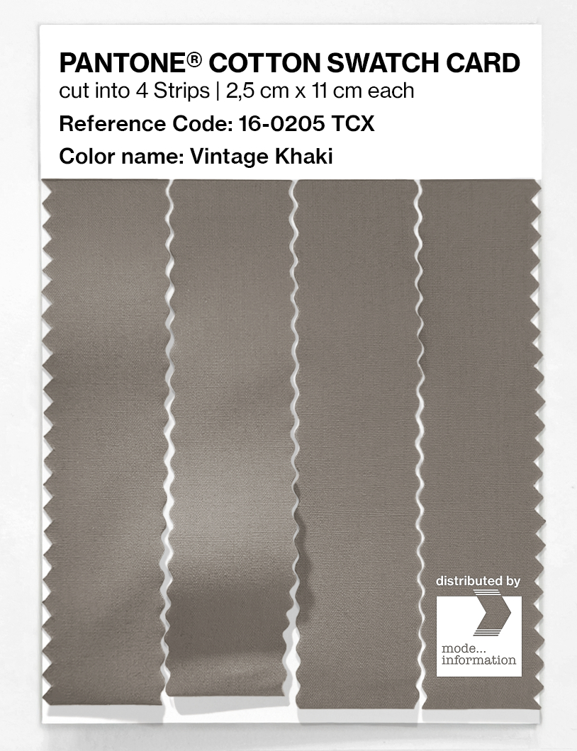 Artikelbild 3 des Artikels “PANTONE® COTTON SWATCH CARD 16-0205 TCX Vintage Khaki “
