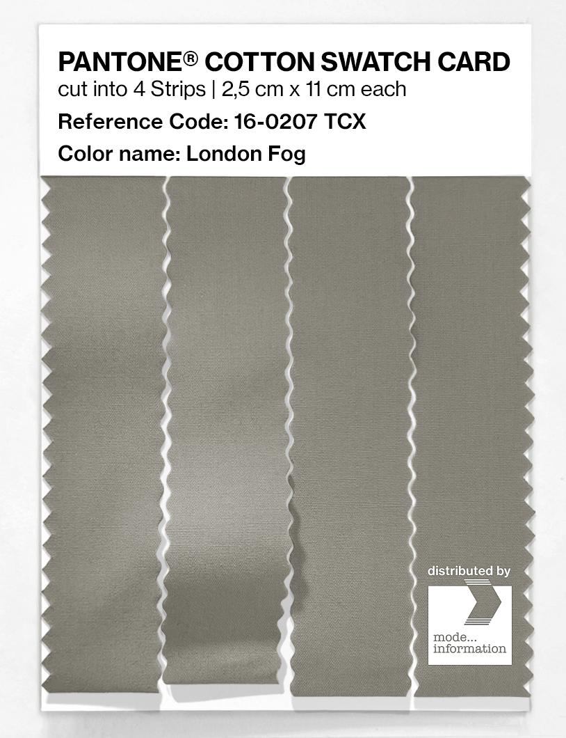 Product image 3 of the product “PANTONE® COTTON SWATCH CARD 16-0207 TCX London Fog ”