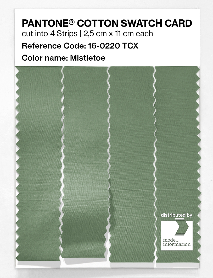 Product image 3 of the product “PANTONE® COTTON SWATCH CARD 16-0220 TCX Mistletoe ”