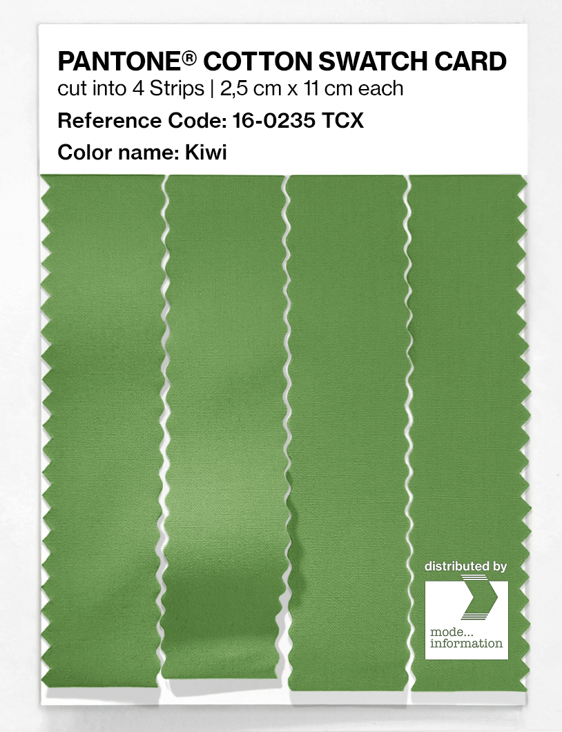 Product image 3 of the product “PANTONE® COTTON SWATCH CARD 16-0235 TCX Kiwi ”