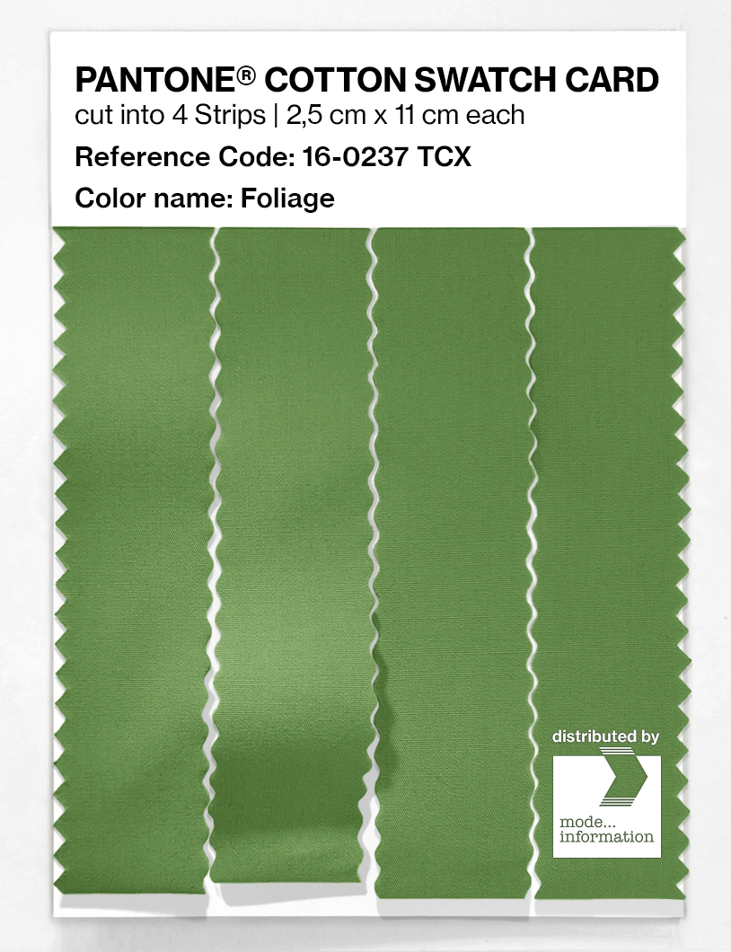 Product image 3 of the product “PANTONE® COTTON SWATCH CARD 16-0237 TCX Foliage ”