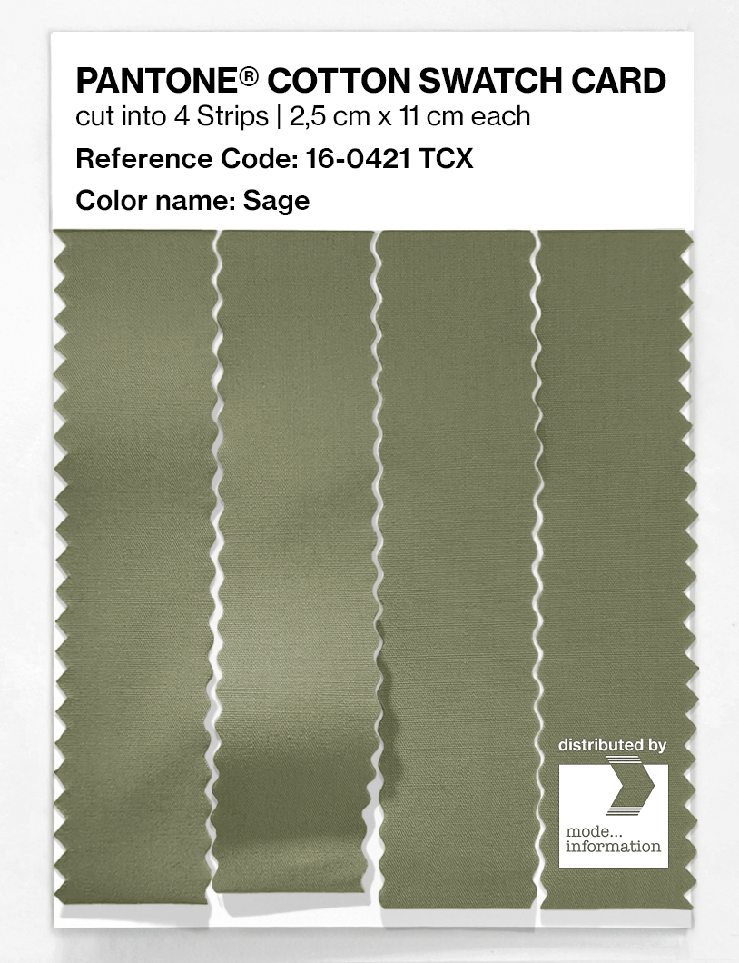 Product image 3 of the product “PANTONE® COTTON SWATCH CARD 16-0421 TCX Sage ”