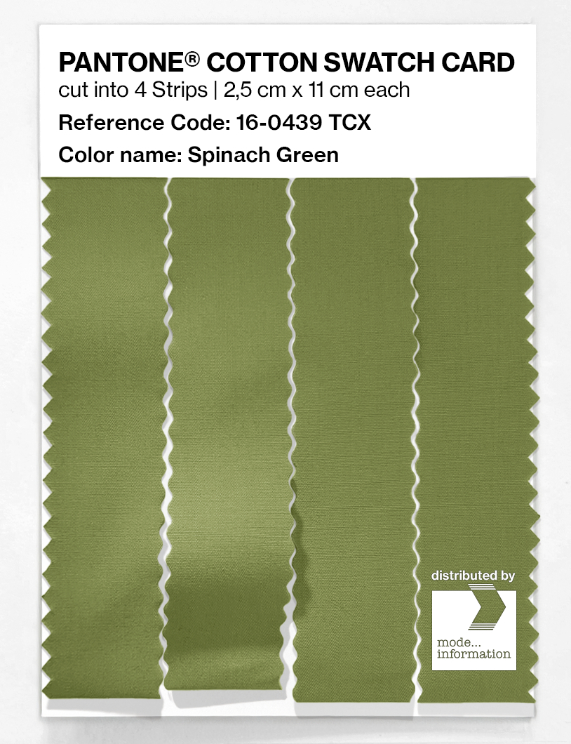 Product image 3 of the product “PANTONE® COTTON SWATCH CARD 16-0439 TCX Spinach Green ”