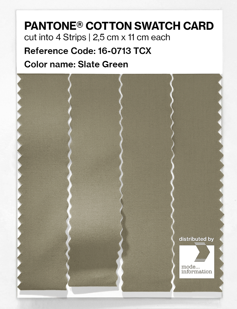 Product image 3 of the product “PANTONE® COTTON SWATCH CARD 16-0713 TCX Slate Green ”
