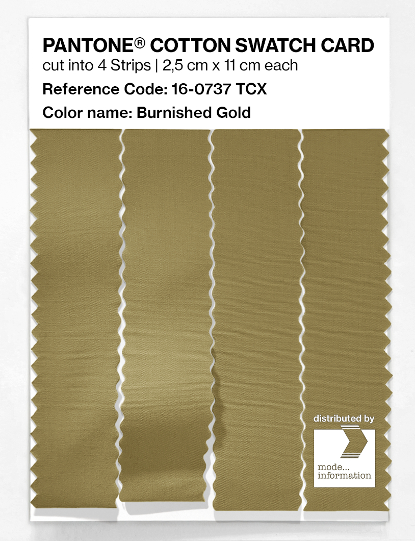 Artikelbild 3 des Artikels “PANTONE® COTTON SWATCH CARD 16-0737 TCX Burnished Gold “