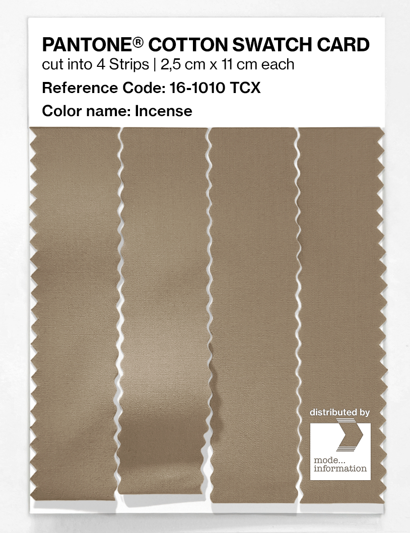 Product image 3 of the product “PANTONE® COTTON SWATCH CARD 16-1010 TCX Incense ”