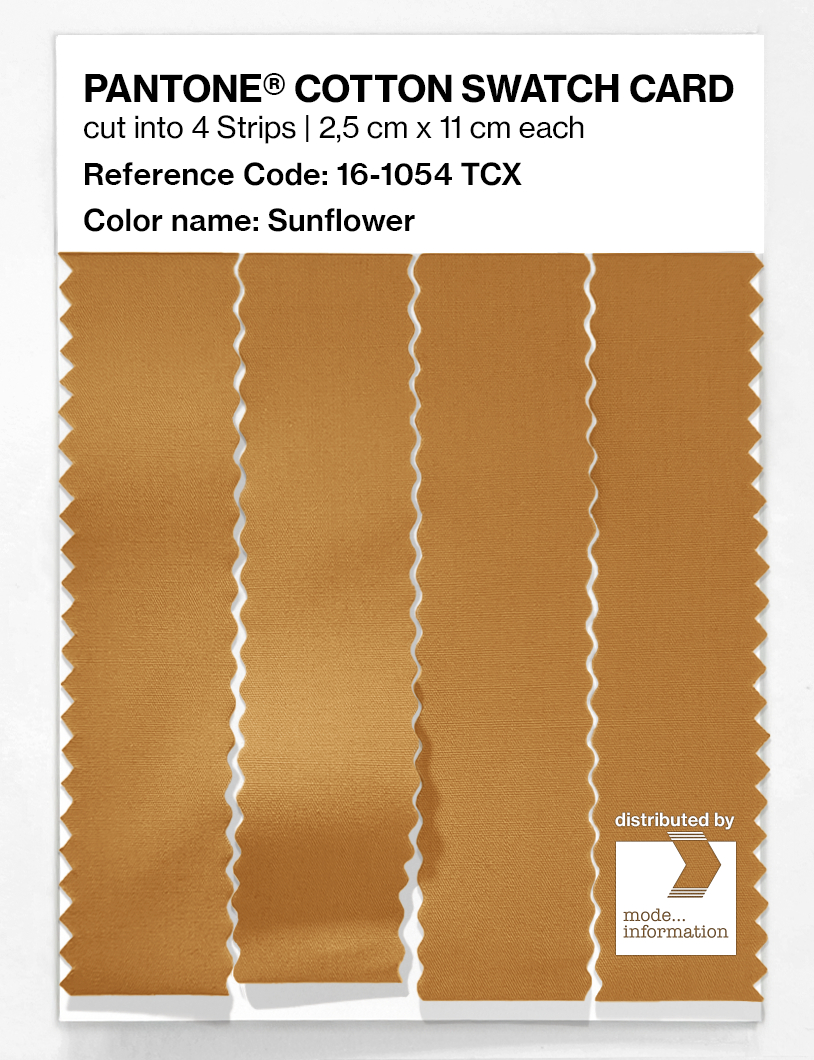 Product image 3 of the product “PANTONE® COTTON SWATCH CARD 16-1054 TCX Sunflower ”