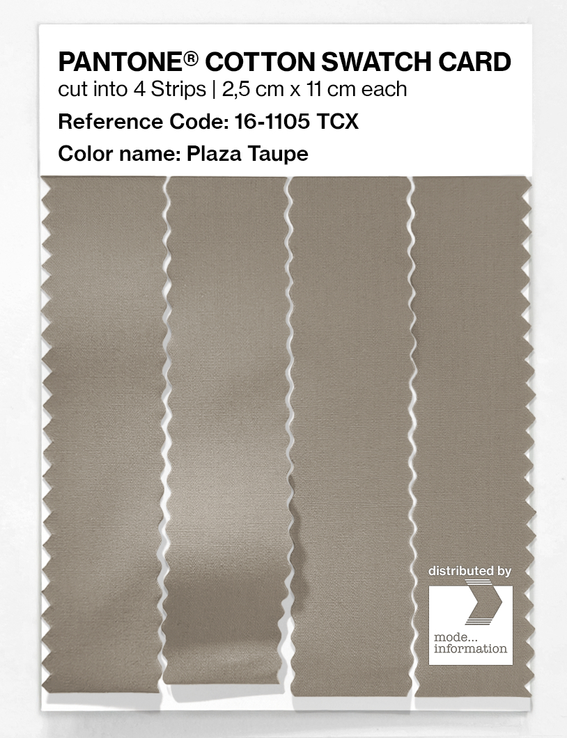 Product image 3 of the product “PANTONE® COTTON SWATCH CARD 16-1105 TCX Plaza Taupe ”