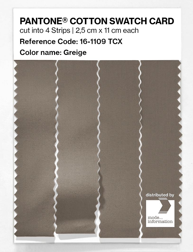 Product image 3 of the product “PANTONE® COTTON SWATCH CARD 16-1109 TCX Greige ”