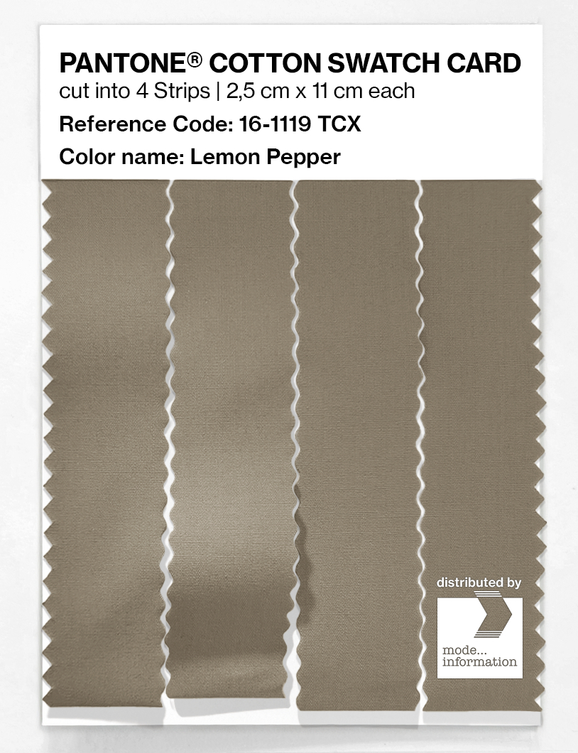 Product image 3 of the product “PANTONE® COTTON SWATCH CARD 16-1119 TCX Lemon Pepper ”
