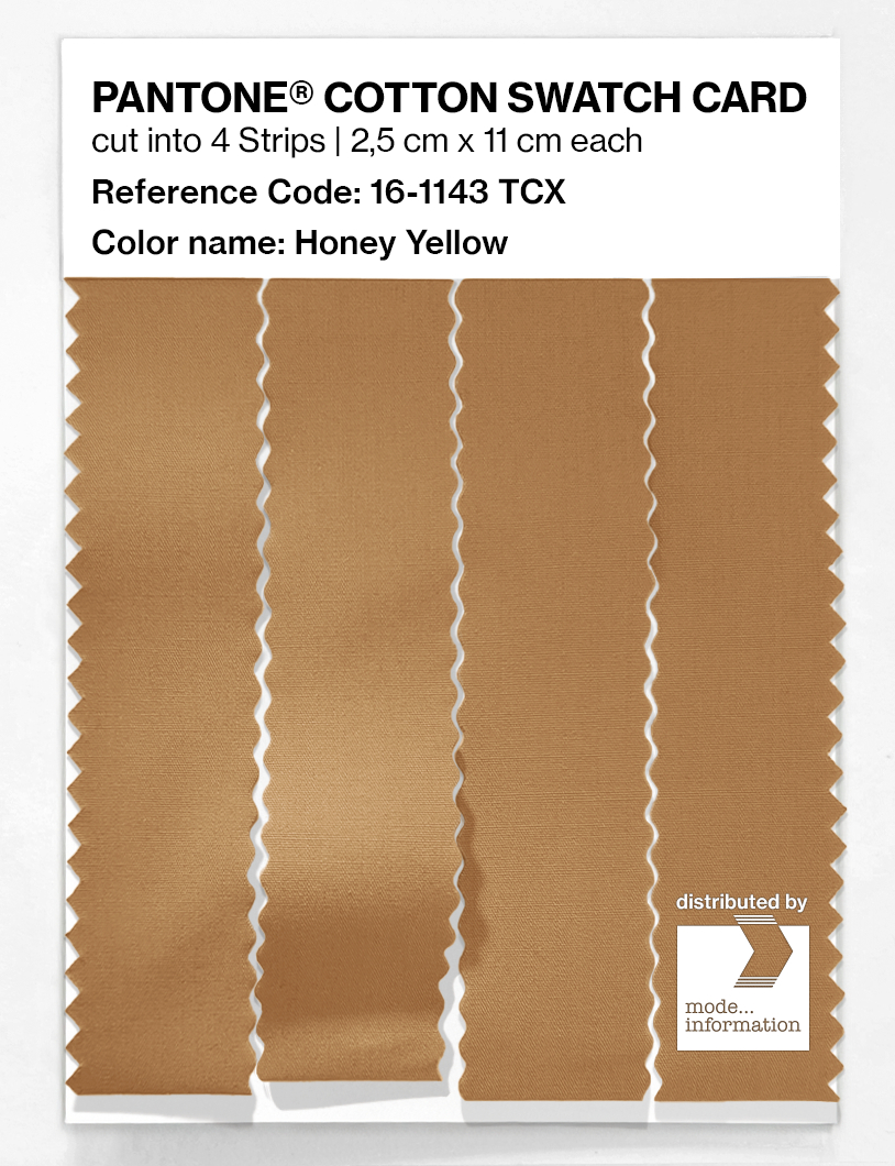 Product image 3 of the product “PANTONE® COTTON SWATCH CARD 16-1143 TCX Honey Yellow ”