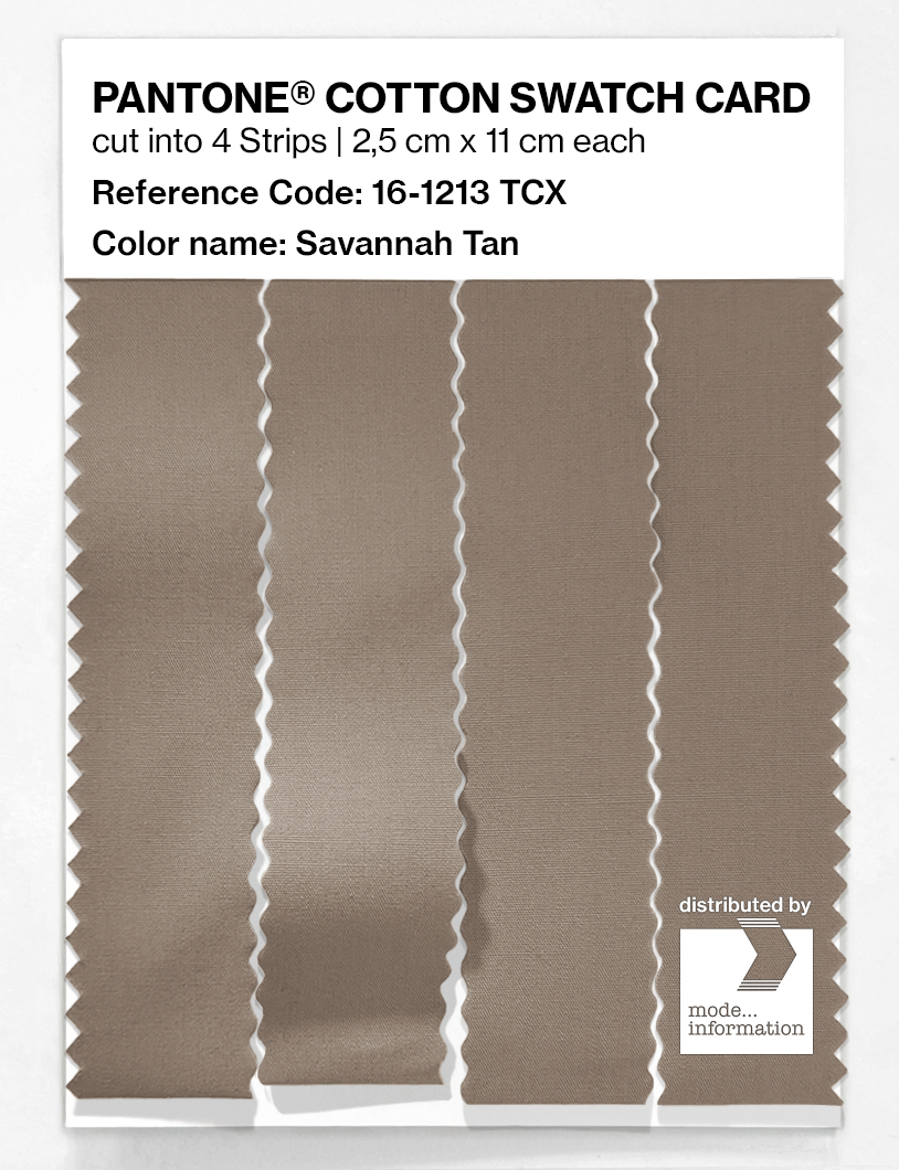 Product image 3 of the product “PANTONE® COTTON SWATCH CARD 16-1213 TCX Savannah Tan ”