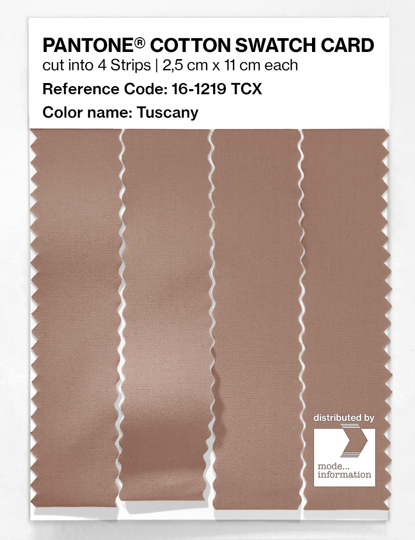 Product image 3 of the product “PANTONE® COTTON SWATCH CARD 16-1219 TCX Tuscany ”