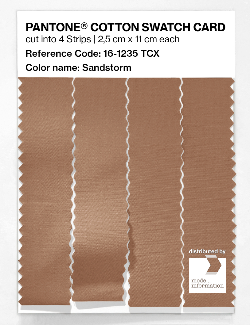 Product image 3 of the product “PANTONE® COTTON SWATCH CARD 16-1235 TCX Sandstorm ”