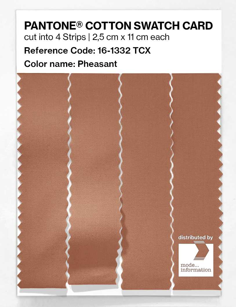 Product image 3 of the product “PANTONE® COTTON SWATCH CARD 16-1332 TCX Pheasant ”